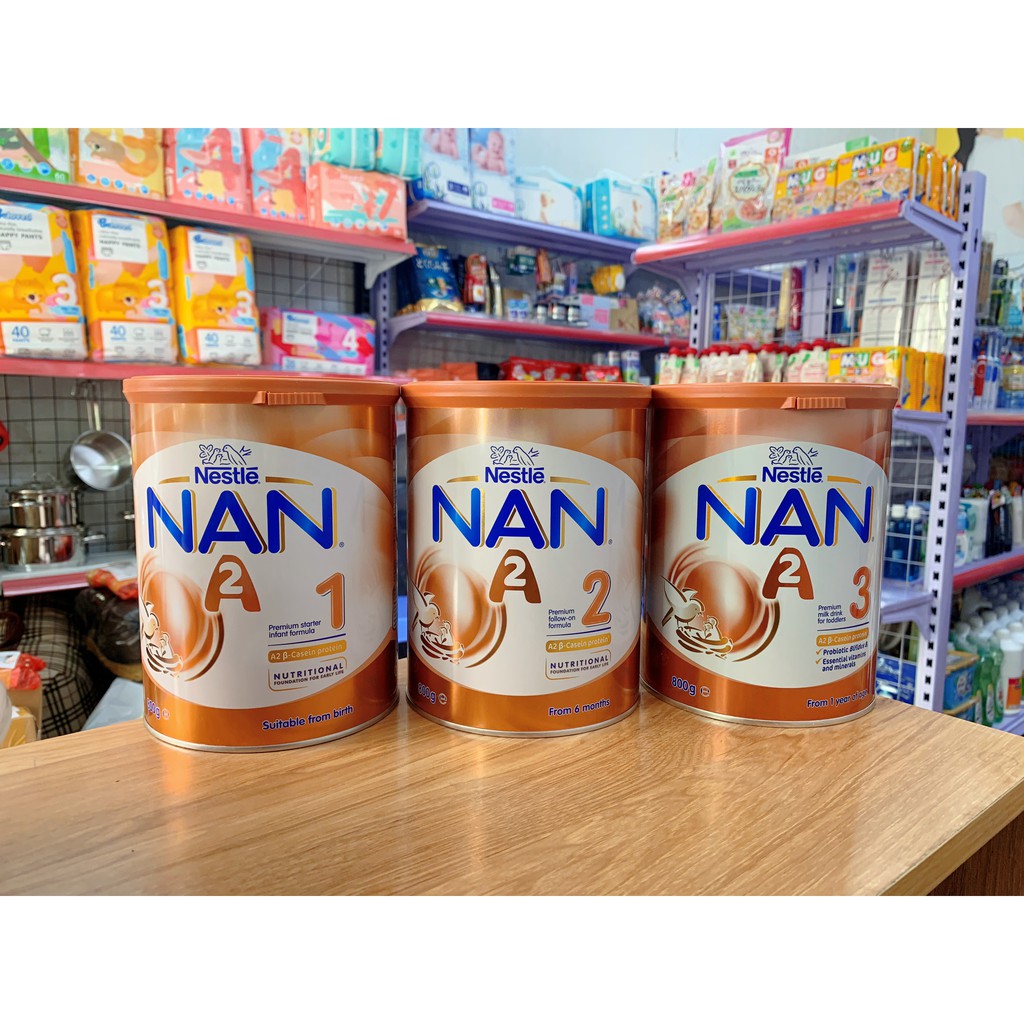 Sữa Nan A2 đủ số 1-2-3 hộp 800gr nội địa Úc