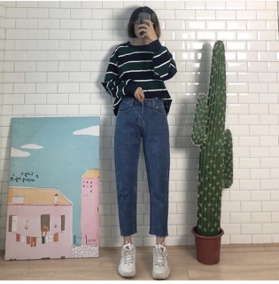 QUẦN BAGGY JEANS TRƠN BASIC