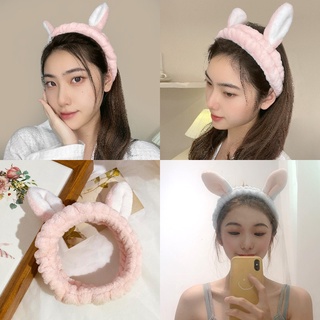 Băng Đô Cài Tóc Vải Lông Cừu San Hô Dễ Thương Phong Cách Hàn Quốc