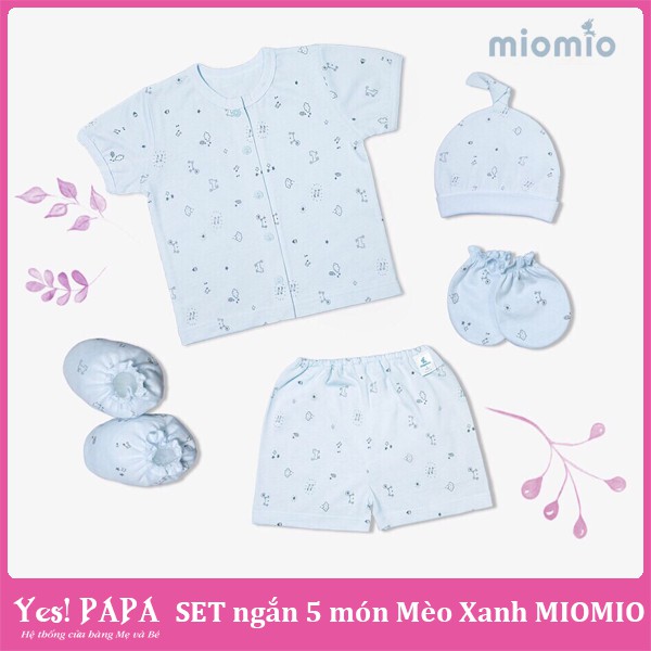 SET sơ sinh ngắn tay mỏng 5 món MIOMIO