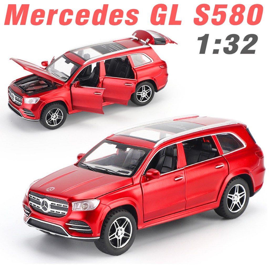 Mô hình xe ô tô Mercedes Benz GLS580 tỉ lệ 1:32 bằng kim loại xe đồ chơi trẻ em có âm thanh và đèn