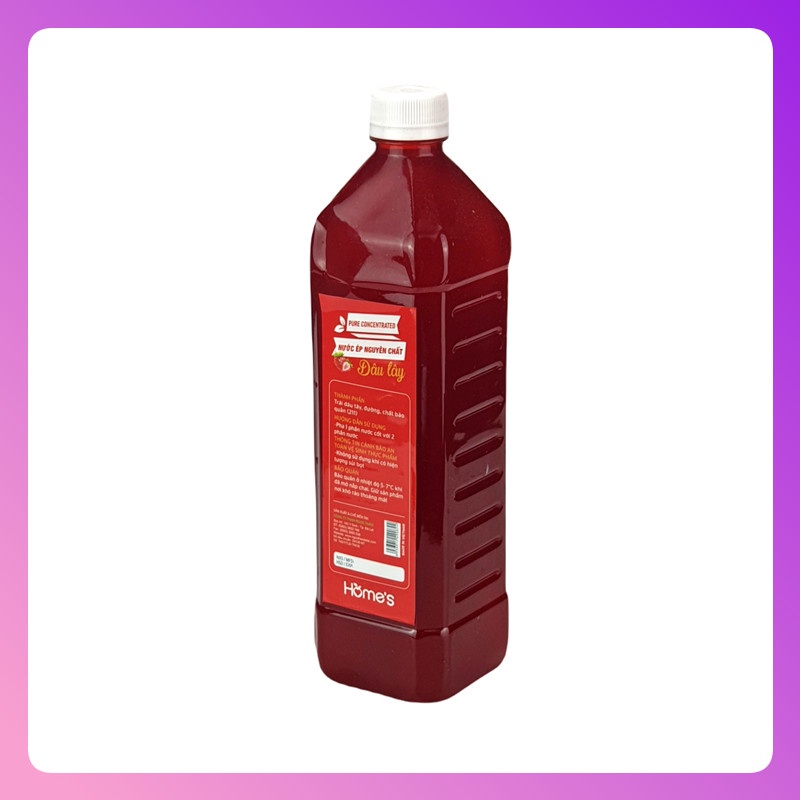 Chai nước cốt dâu tây Ngọc Thảo loại 1000ml