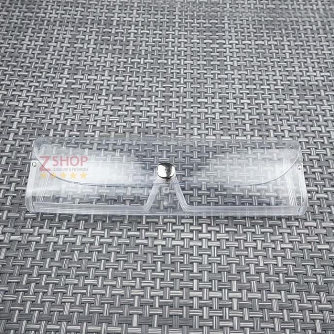 Hộp đựng kính nhựa deo trong suốt 15*4.5*2.4cm Molangshop