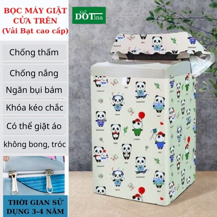 Áo Trùm Vỏ Bọc Máy Giặt Cửa Ngang, Cửa Trên 5, 6, 7, 8, 9, 10, 11.5 Kg Vải Bạt Siêu Bền Chống Thấm Nước, Nắng Mưa