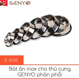 Bát ăn cho chó mèo inox - 6 kích thước - Bát ăn 008