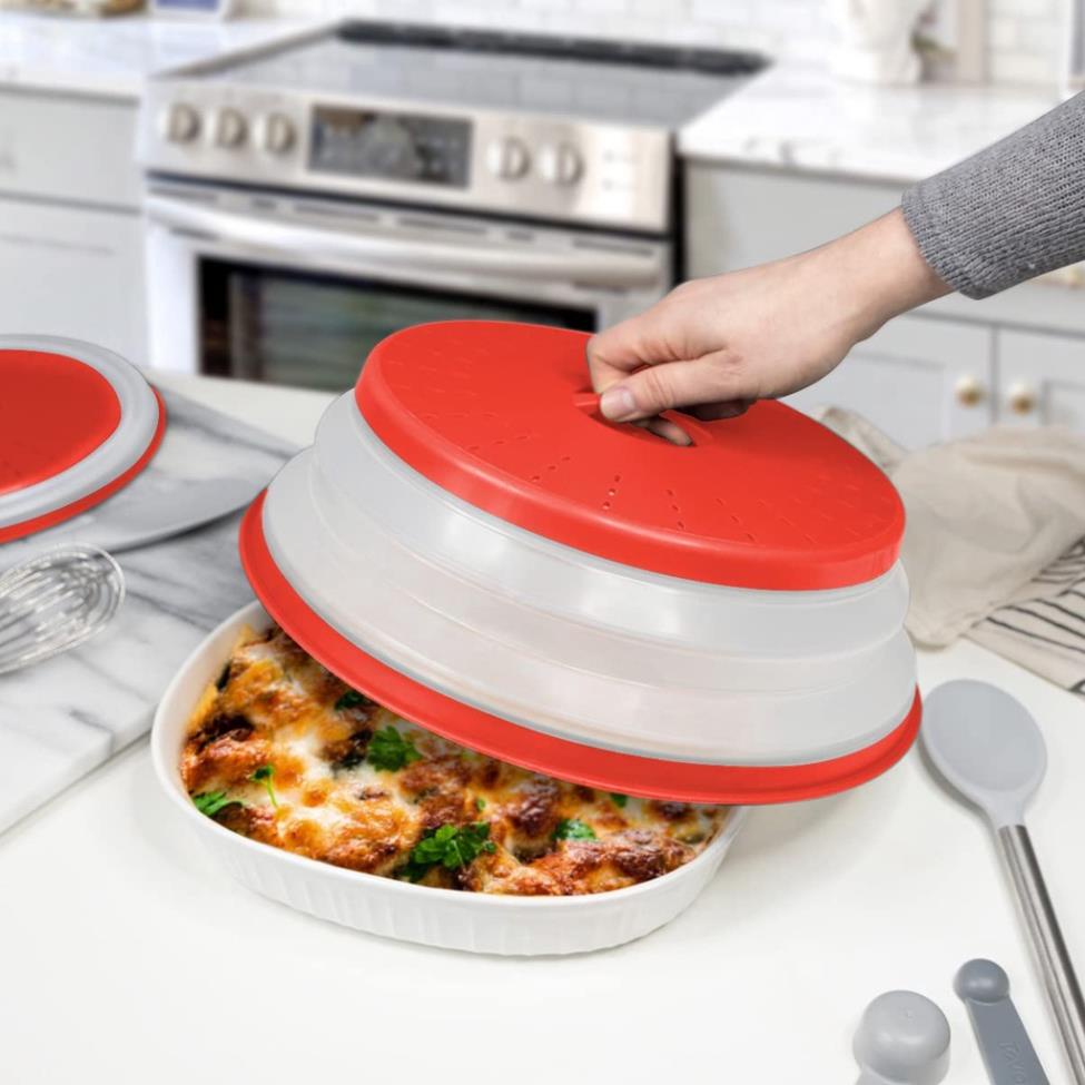 Nắp Đậy Thực Phẩm Trong Lò Vi Sóng Cao Cấp TOVOLO có thể gấp gọn lại được - Hàng Đức Chính Hãng