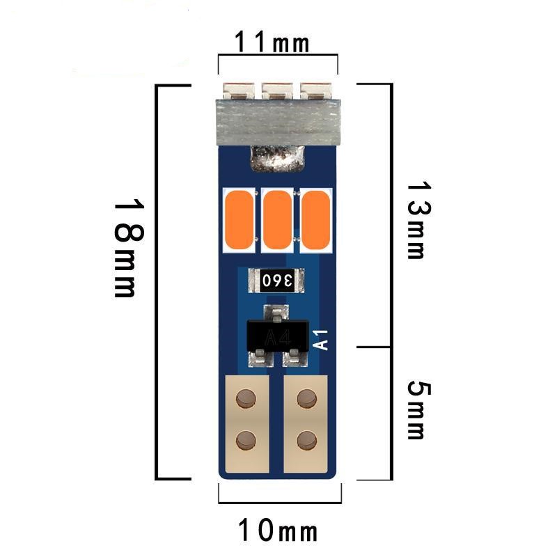 1 bóng đèn T5 đồng hồ ô tô xe máy 9smd 3014 led cực sáng