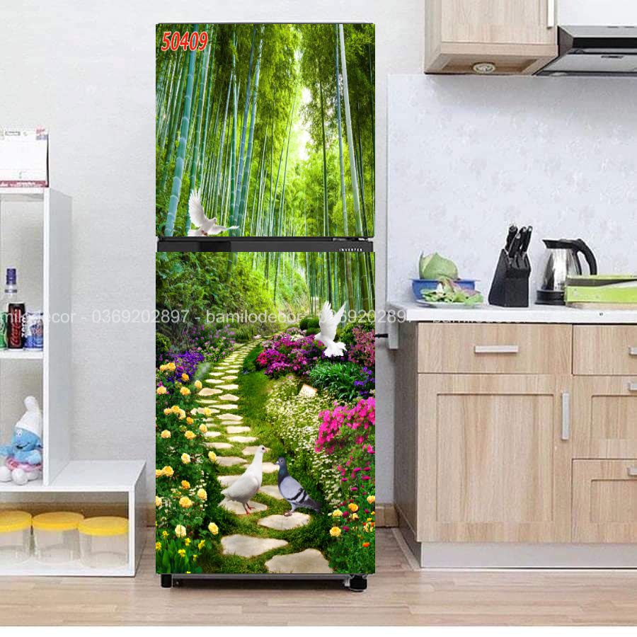 MIẾNG DÁN TỦ LẠNH CHẤT LIỆU DECAL CHỐNG THẤM, KEO BÁM CHẮC CHẮN