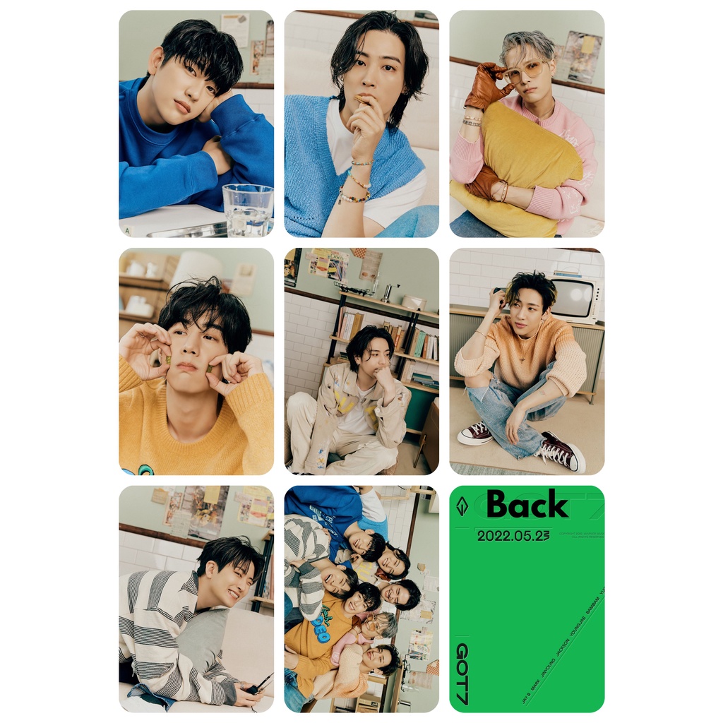 Set 8 card giấy bo góc ảnh nhóm GOT7 - GOT7 có nhiều mẫu chọn