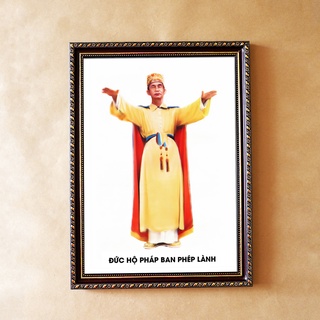 Tranh Đức Hộ Pháp Phạm Công Tắc 35x47cm chất liệu vải phủ bóng + khung composite