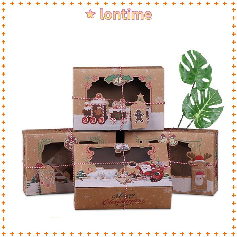 Set 4 / 12 Hộp Bánh Kẹo Phong Cách Giáng Sinh Xinh Xắn