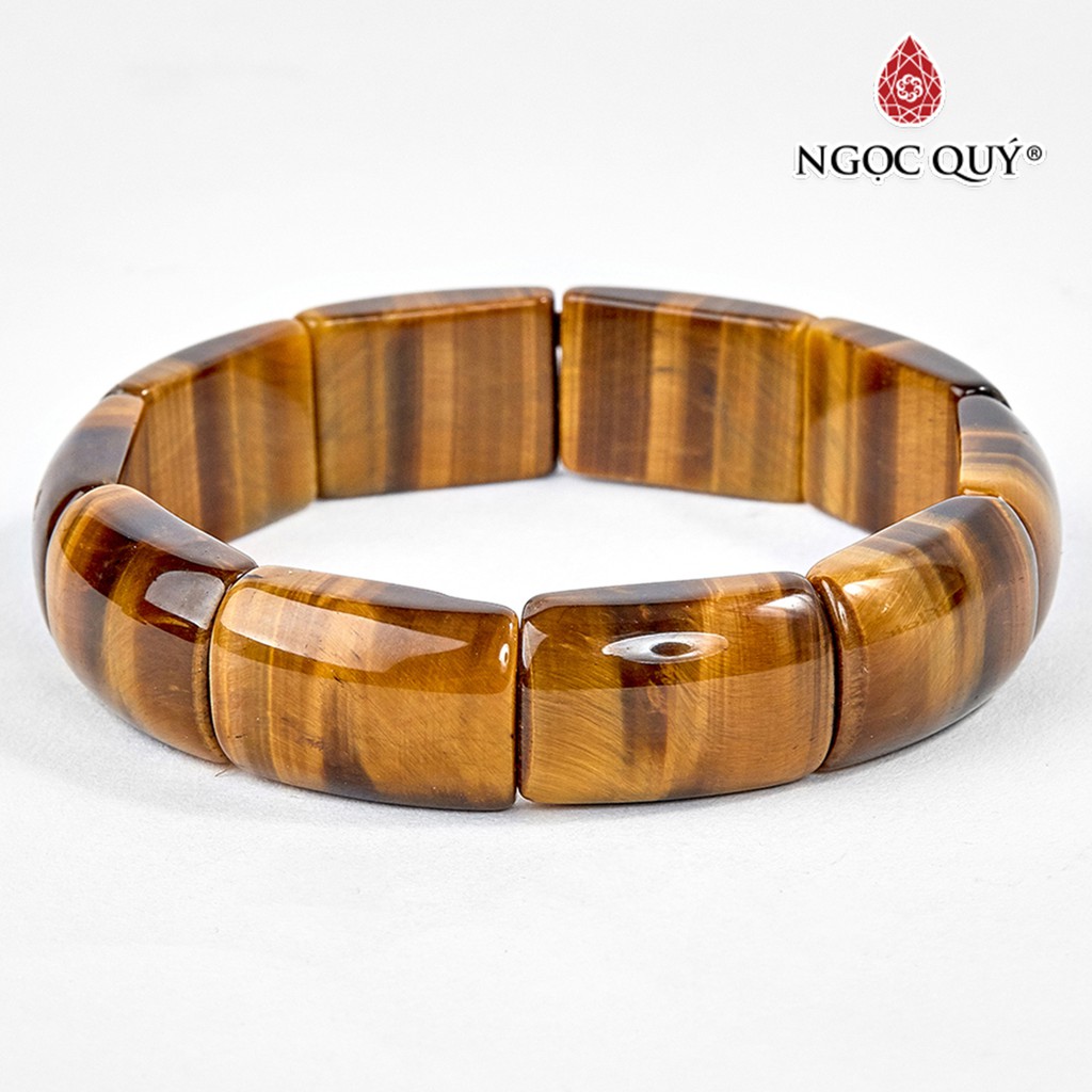 [Mã LT50 giảm 50k đơn 250k] Vòng tay đá thạch anh mắt hổ bản tiger's eye quartz - Ngọc Quý