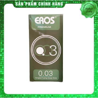Bao cao su siêu mỏng 0.03mm - Eros - hộp 10 chiếc