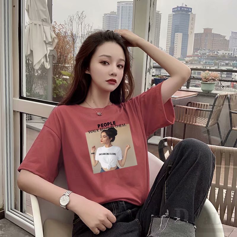 Mũ Lưỡi Trai Phong Cách Hàn Quốc Thời Trang Mùa Hè  Áo Thun Tay Ngắn Cổ Tròn Dáng Rộng In Họa Tiết Hoạt Hình Thời Trang Xinh Xắn Cho Nữ