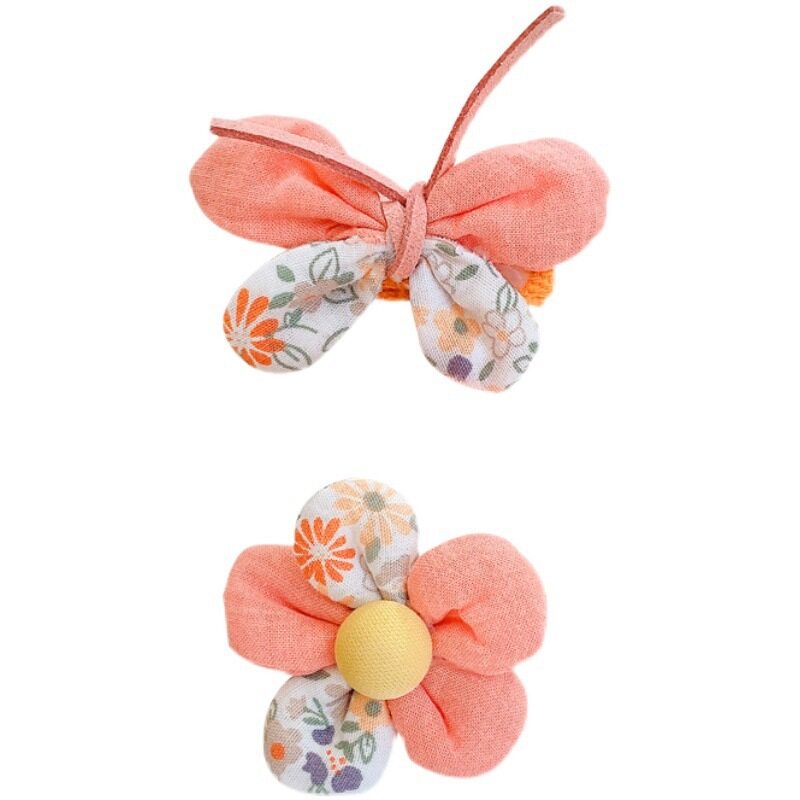 Set 2 Kẹp Tóc Hình Bướm/Hoa/Cánh Bướm Kiểu Hàn Quốc Đáng Yêu Dành Cho Bé Gái