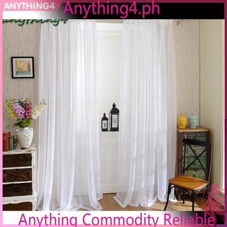 Rèm cửa vải tuyn màu trắng dùng trang trí phòng khách