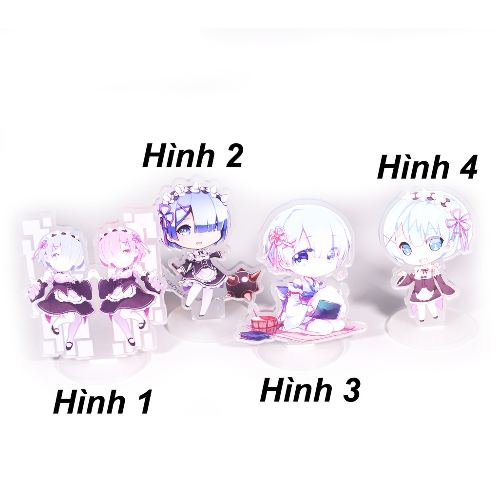 [thanh lý bán lỗ]Standee Tượng Mica Anime chibi 10cm - Re:Zero [AAM] [PGN20]