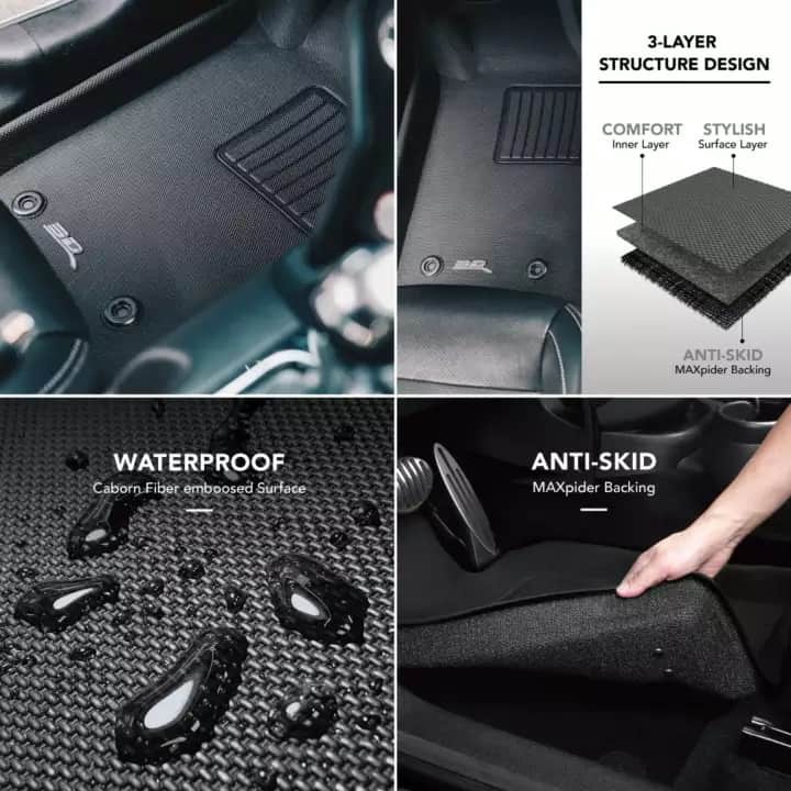 Thảm lót sàn Toyota Hilux hãng 3D Maxpider Kagu Series