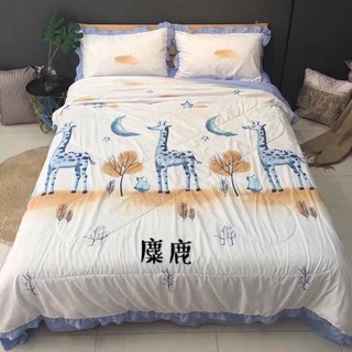 Set chăn ga gối cotton đũi hè
