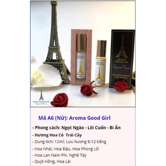 Tinh Dầu Nước Hoa Pháp Aroma Perfume Dạng Lăn 12ml, Thơm Dịu, Sang Trọng, Chính Hãng Pháp