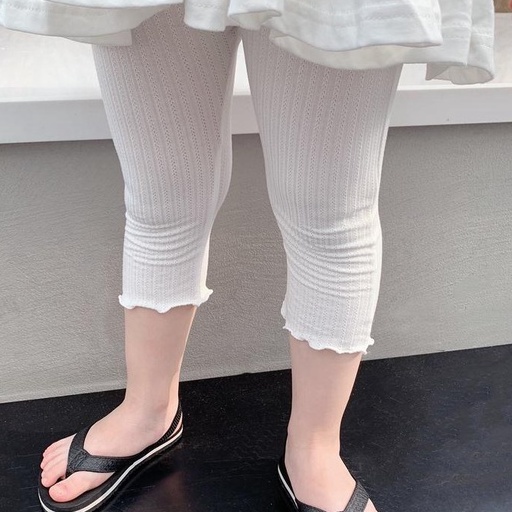 Quần Legging Cotton Co Giãn Thoáng Khí Thời Trang Mùa Hè Cho Bé Gái 2-9 Tuổi