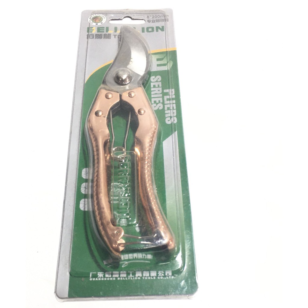 KÉO CẮT TỈA,KIM BẤM CÂY CẢNH CÀNH CÂY TAY CẦM BẰNG ĐỒNG BERRYLION 8”