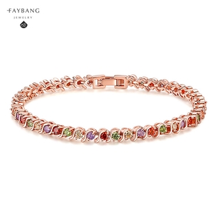 Vòng tay mạ vàng đính đá sang trọng cho nữ