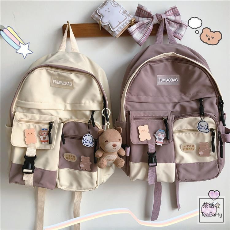 Ba lô học sinh Harajuku Nhật Bản nữ ba lô du lịch hàn quốc