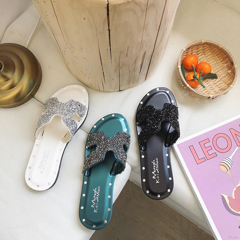 Dép nữ đính cườm thời trang mùa hè | BigBuy360 - bigbuy360.vn