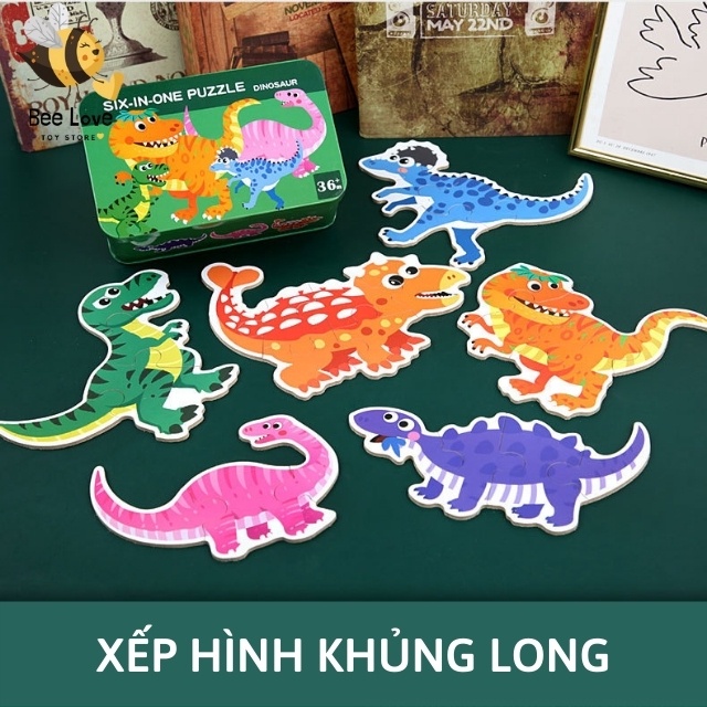 Đồ chơi giáo dục cho bé nghề nghiệp động vật xe cộ, đồ chơi ghép hình gỗ Puzzle tăng khả năng nhận thức BL83 BeeLove