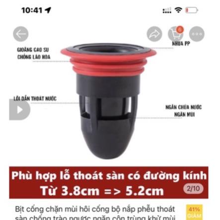 Bộ Nút Chặn Mùi Hôi Cống LOẠI MỚI NHỰA