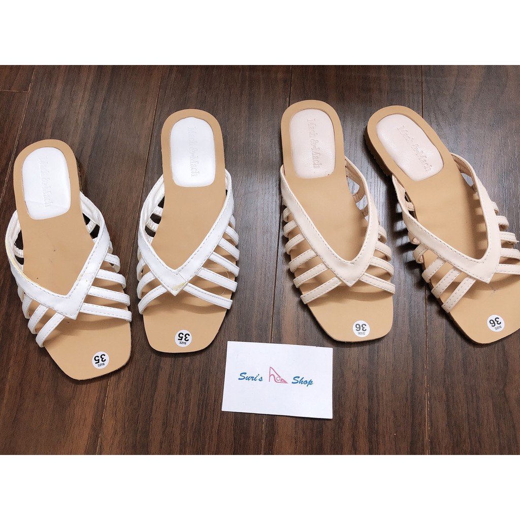 FREESHIP HOTTREND DÉP NỮ QUAI ĐAN HÌNH QUẠT DA MỀM ÊM CHÂN TH05