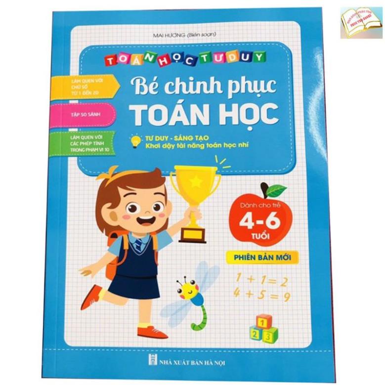 Bé chinh phục tóan hoc theo sơ đồ tư duy (4-6 tuổi) phiên bản mới nhất. Quà tặng cho bé phát triển trí thông minh