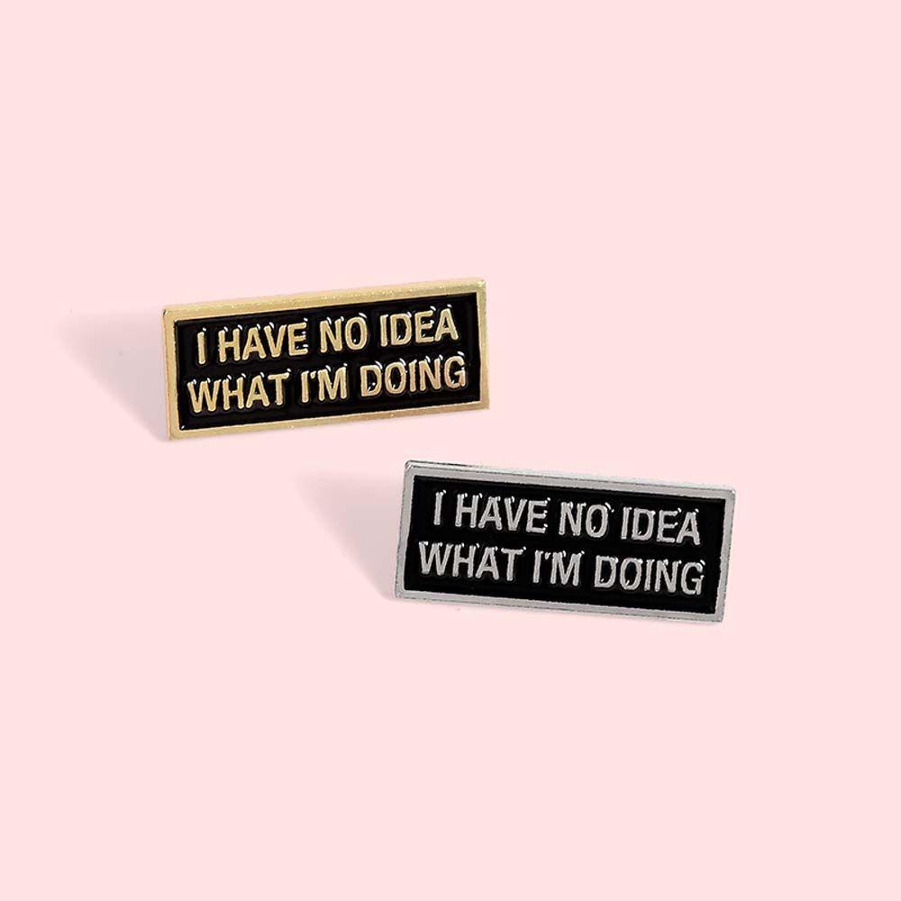 EXPEN Trâm Cài Áo Hình Chữ Always Anxious Dễ Thương