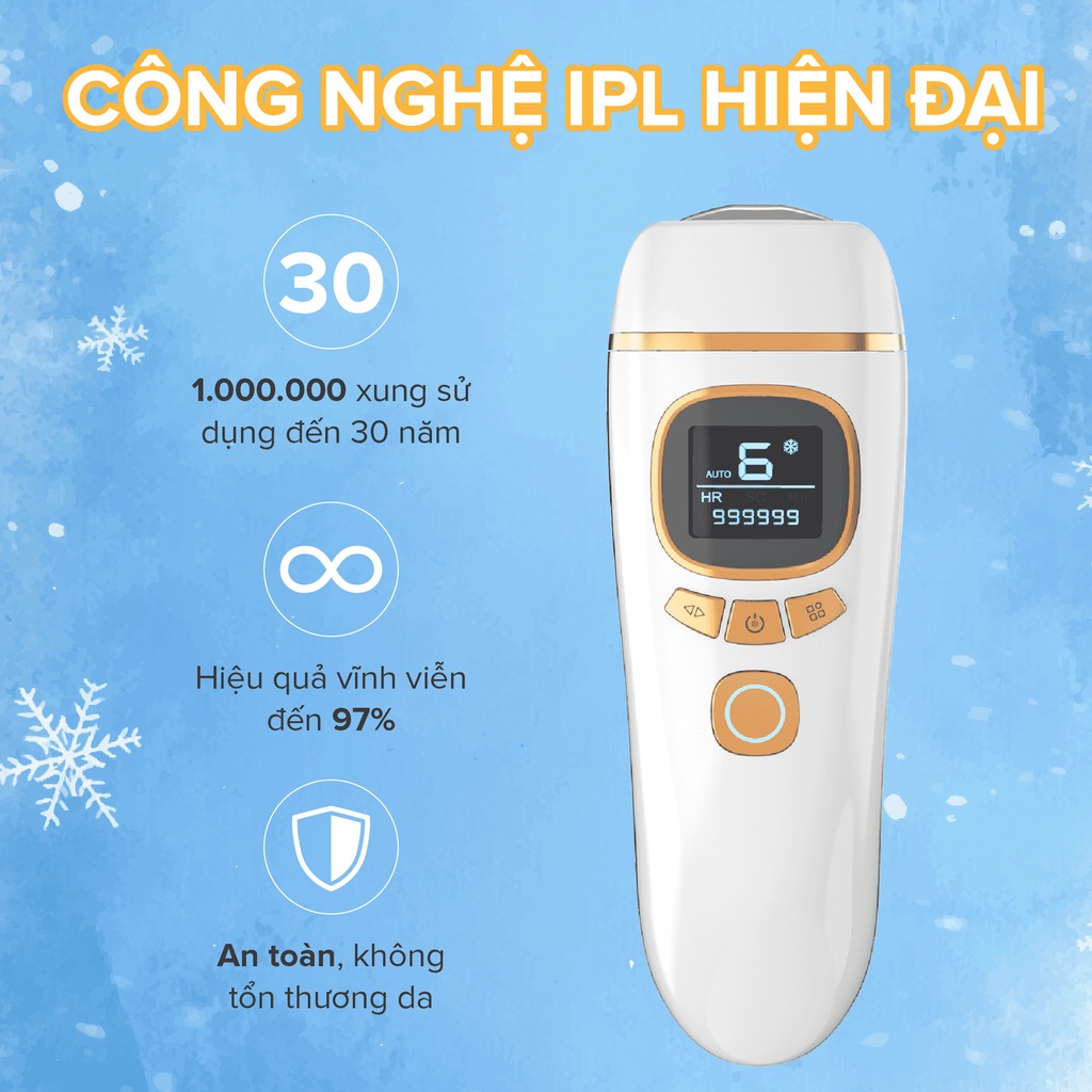 Máy triệt lông &amp; trẻ hóa da cá nhân IPL Maxcare