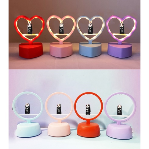 đèn led tim tròn vô diện DLT11 dễ thương cute hoạt hình