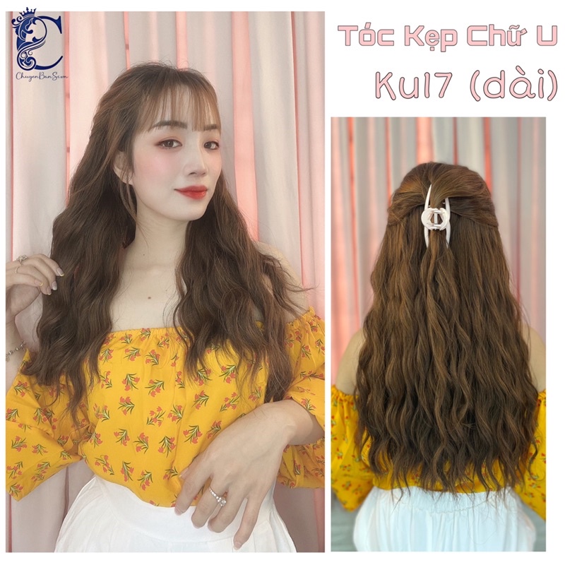 Tóc Kẹp Chữ U Xù Sóng Ku17 (dài)