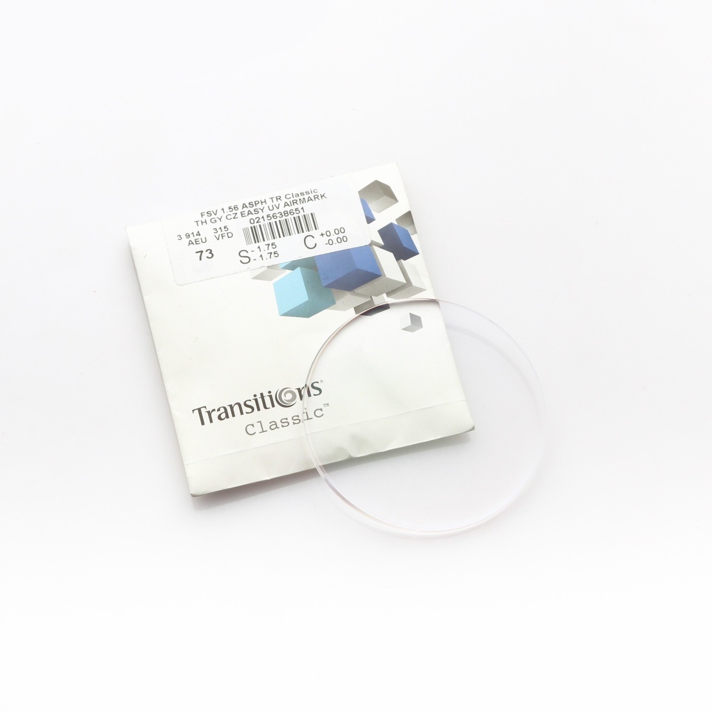 Tròng kính đổi màu khói Pháp Essilor Transitions Classic 1.60 - Store Sunny