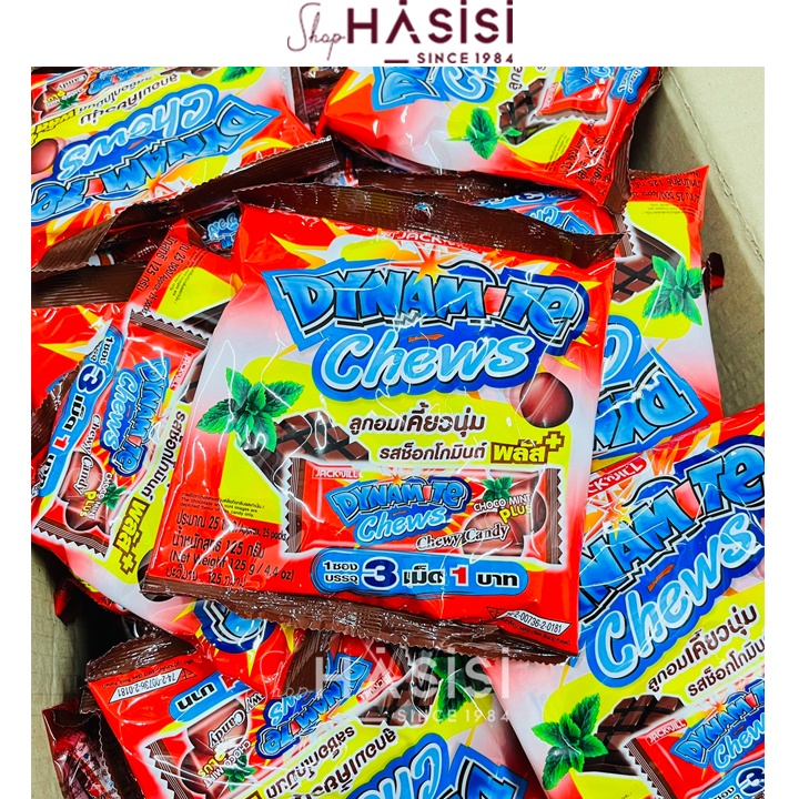 Kẹo Mềm Hương Socola Nhân Bạc Hà Dynamite Chews 125g - Thái Lan