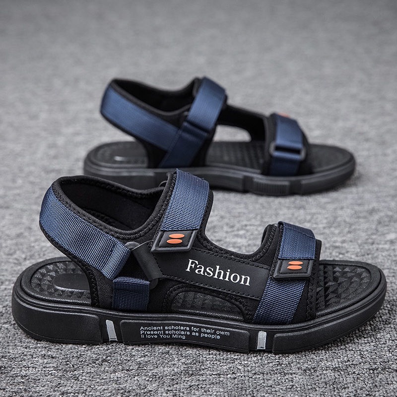 Dép sandal nam Fashion 2 quai, vải thoáng khí, đế cao su non cực êm chân