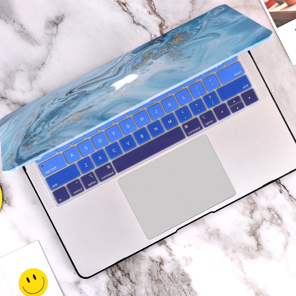 Set vỏ bảo vệ kèm miếng che bàn phím họa tiết độc đáo chuyên dụng cho MacBook Air 13 2018 Pro 13 15