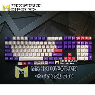 Keycap Purple thick pbt in dye-sub 5 mặt chery profile chất lượng tốt