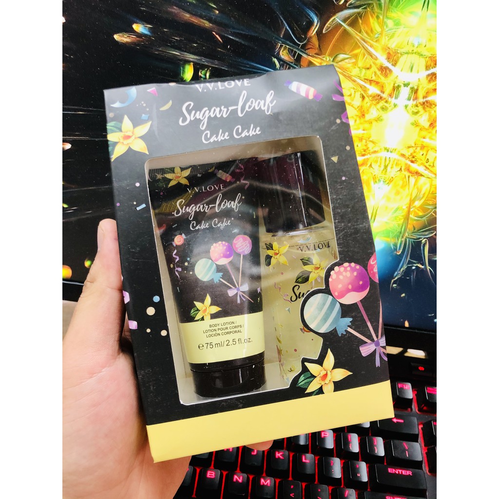 🌺 Set Xịt thơm Body Mist Victoria Secret Pure Seduction/ Crimson Berries 75ml + Body lotion 75ml 🌺