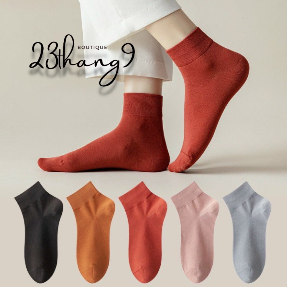Tất nữ tất cổ cao nữ nam chất vải mềm mại thoáng khí phong cách vintage vớ cổ cao nam nữ unisex phong cách Hàn Quốc