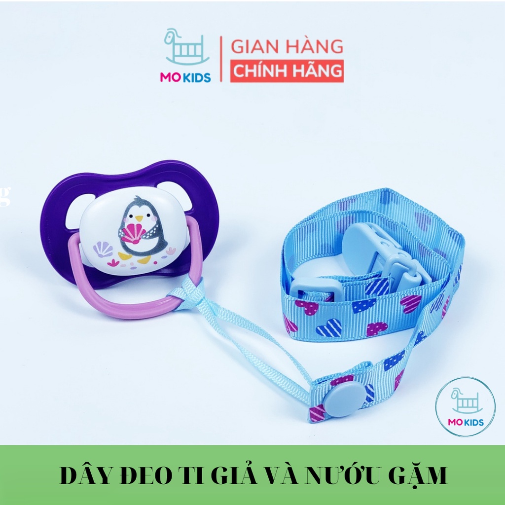 Dây đeo ti giả, treo gặm nướu chống rơi cho bé - MOKIDS