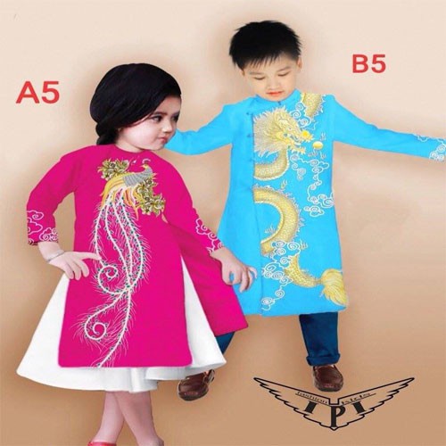 Áo dài phượng hoàng bé gái D461