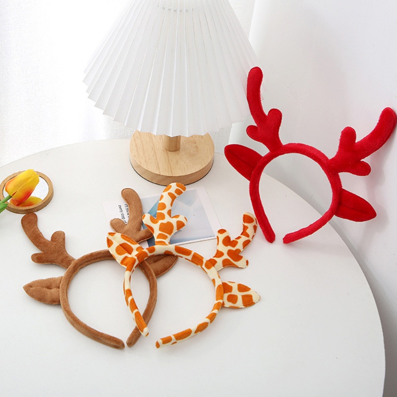 Băng Đô Cài Tóc Hình Sừng Hươu Hoạt Hình Giáng Sinh Cho Nữ