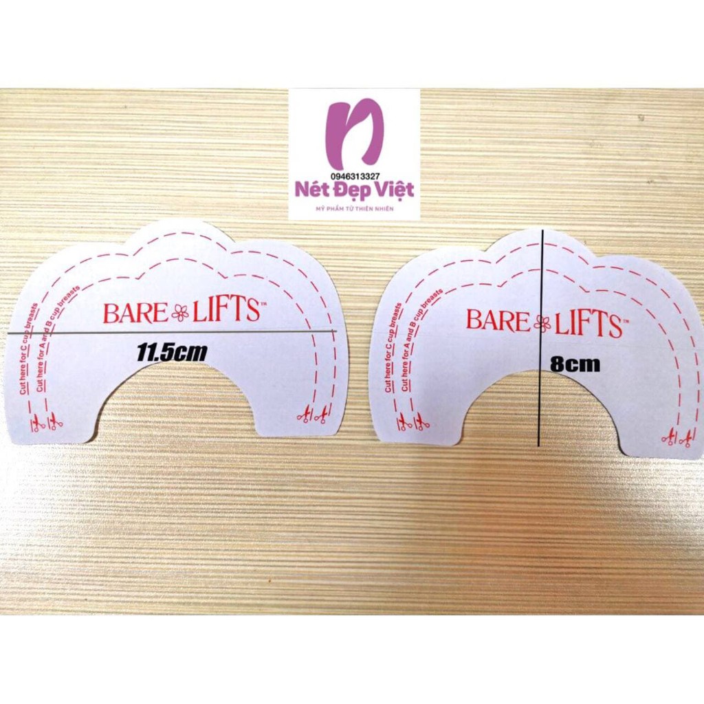 Set 10 Miếng Dán Nâng Ngực Trong Suốt Dùng Một Lần Bare Lifts