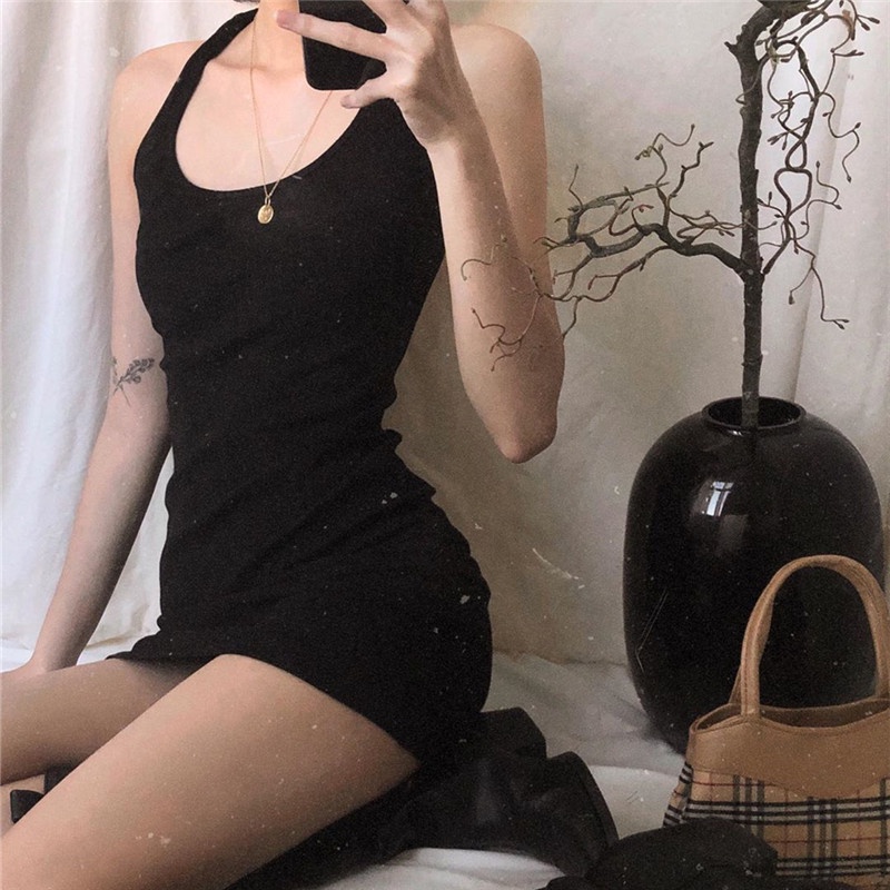 DUNEA Đầm dây chéo lưng gợi cảm thời trang cho nữ