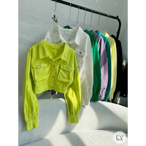 Áo khoác jean túi hộp hàng QCL1